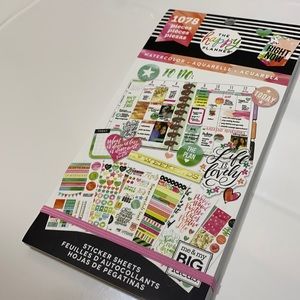 The happy planner watercolor sticker book